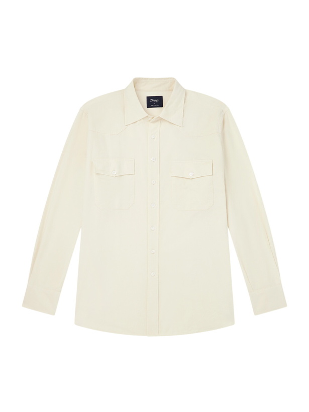 Photo: Drake's - Cotton-Corduroy Shirt - White