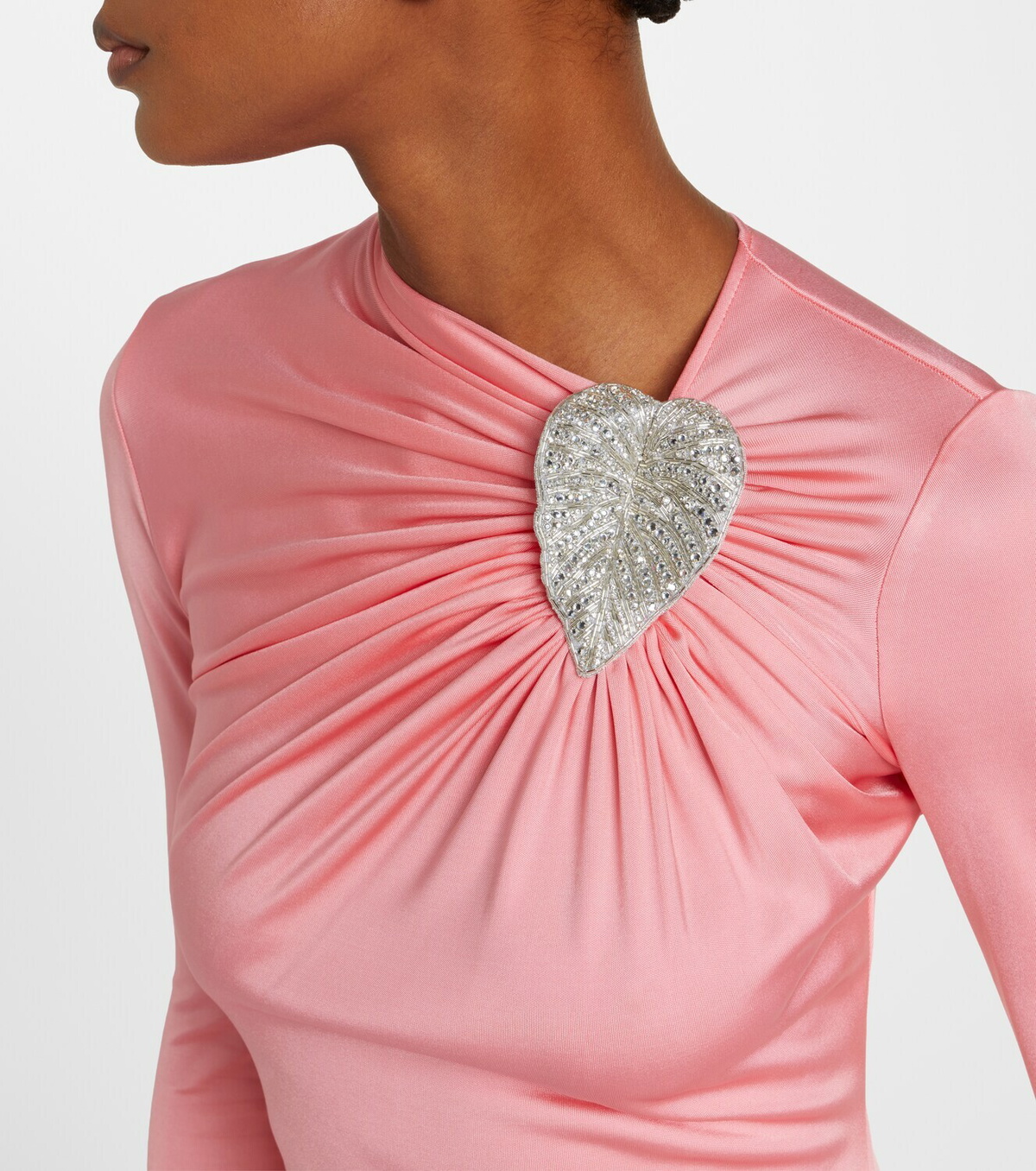 David Koma Embellished satin gown