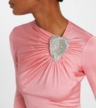 David Koma Embellished satin gown