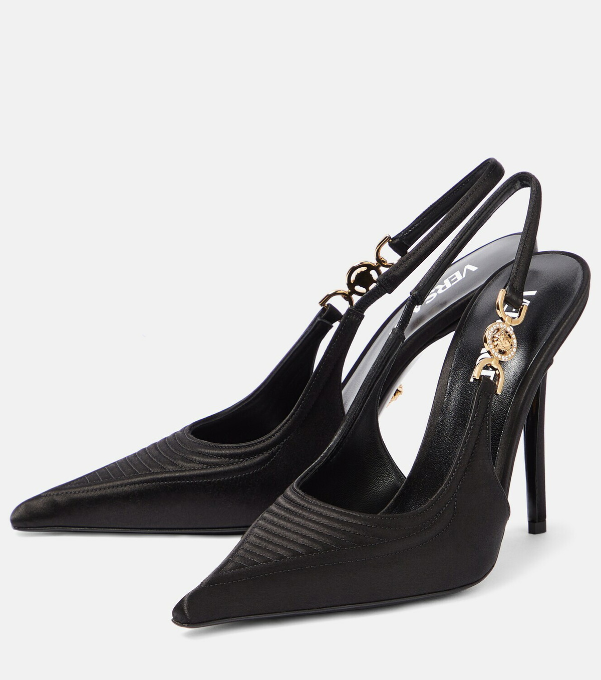 Versace Medusa '95 satin slingback pumps Versace