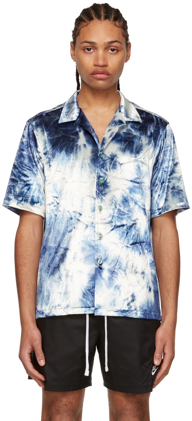 Clot Blue Polyester Shirt CLOT