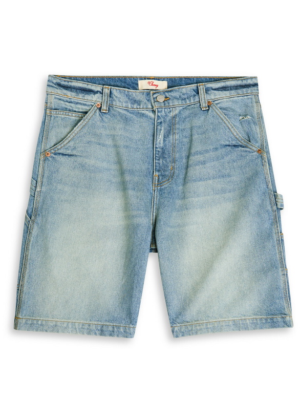 Photo: Cherry Los Angeles Carpenter Denim Shorts Indigo