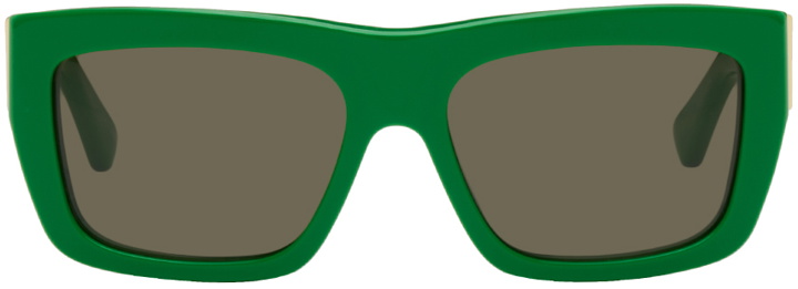 Photo: Bottega Veneta Green Angle Sunglasses