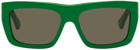 Bottega Veneta Green Angle Sunglasses