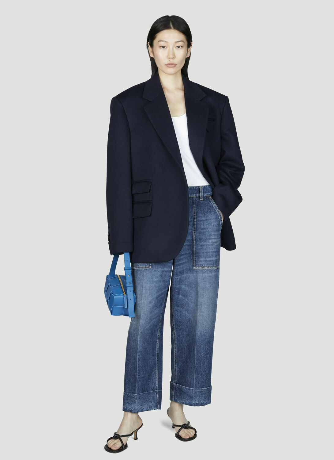 Bottega Veneta Double Wool Cashmere Belted Jacket