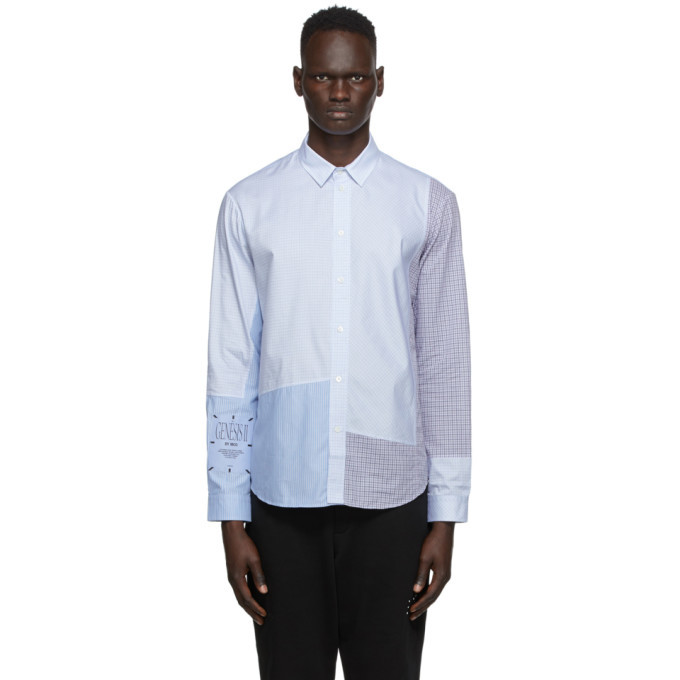 Photo: MCQ Blue Plaid Fragmented Shirt