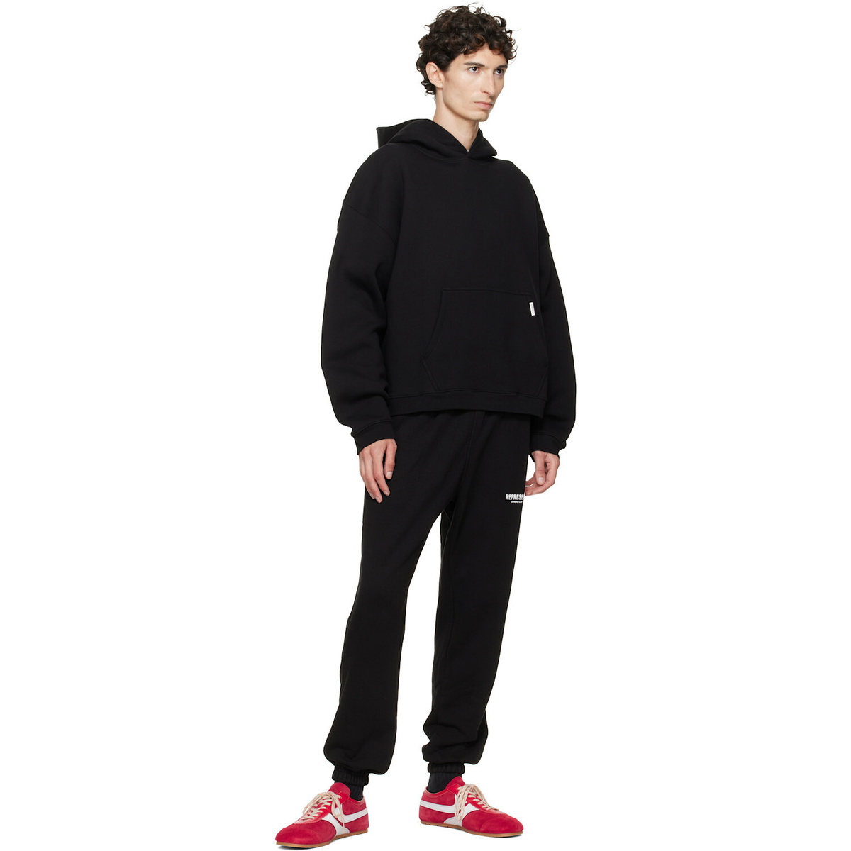 Represent Black Initial Boxy Hoodie