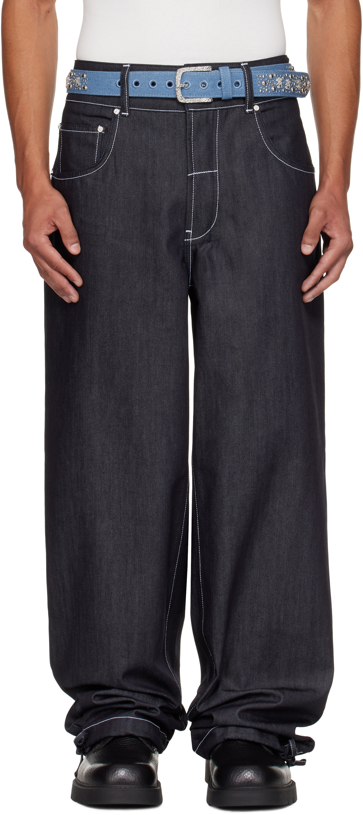Veneda Carter SSENSE Exclusive Navy Duo Jeans