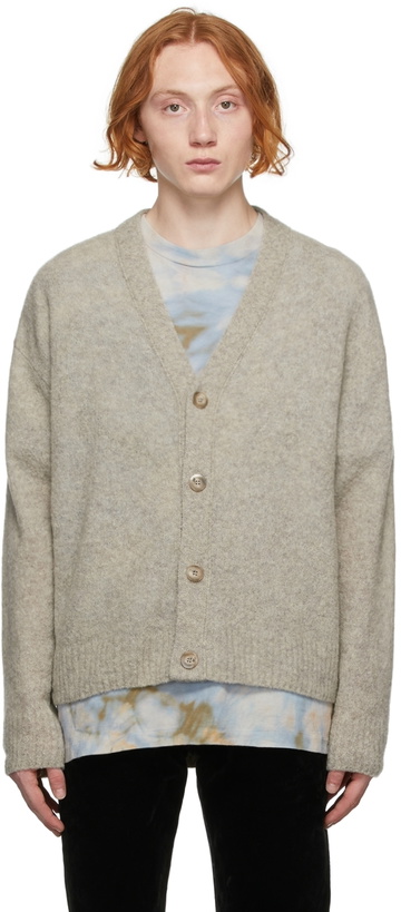 Photo: John Elliott Beige Wool Powder Cardigan