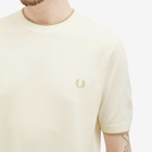 Fred Perry Men's Textured Knit T-Shirt in Ecru