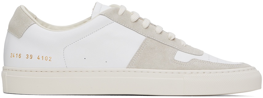 Photo: Common Projects White & Beige BBall Duo Sneakers