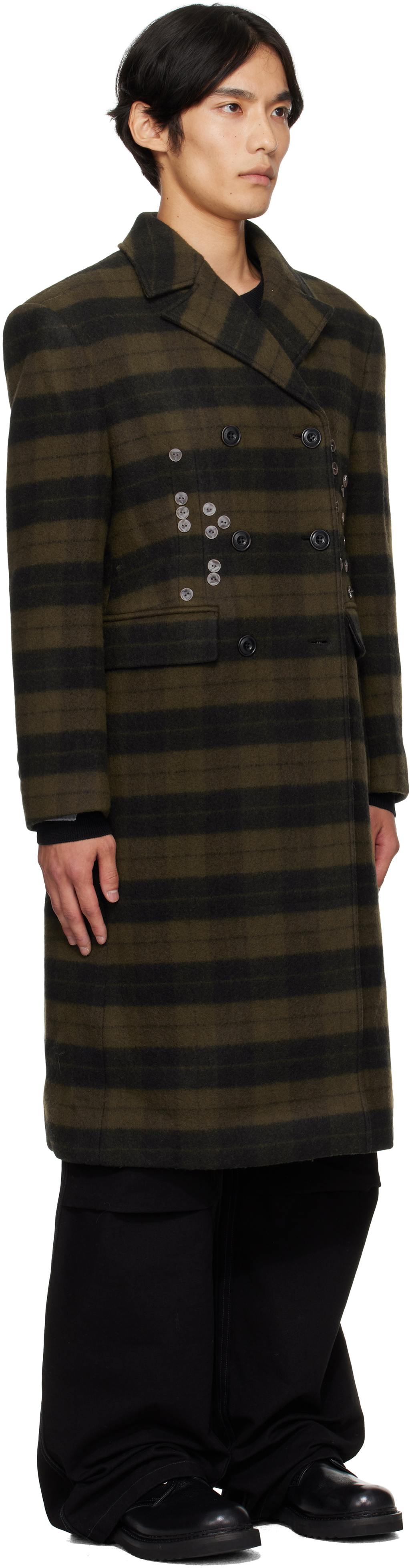 Andersson Bell Green Lacie Check Buttons Coat Andersson Bell