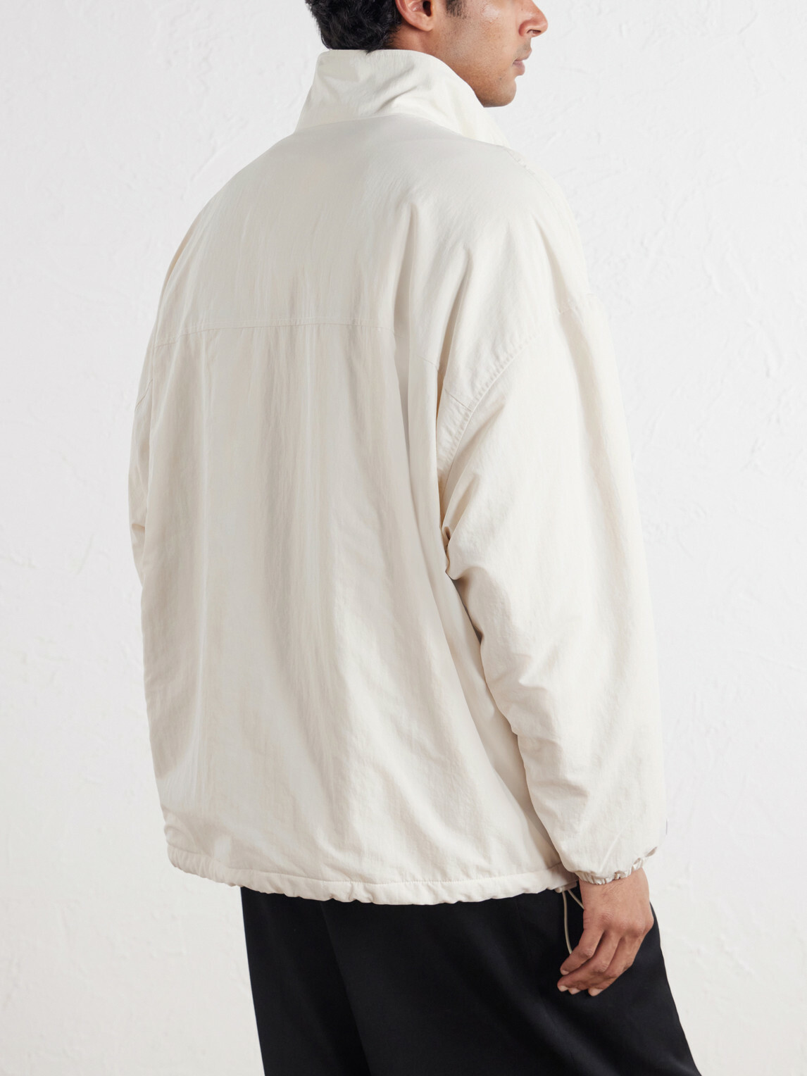 Willy Chavarria - Appliquéd Fleece-Lined Shell Half-Zip Jacket - Neutrals