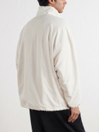 Willy Chavarria - Appliquéd Fleece-Lined Shell Half-Zip Jacket - Neutrals