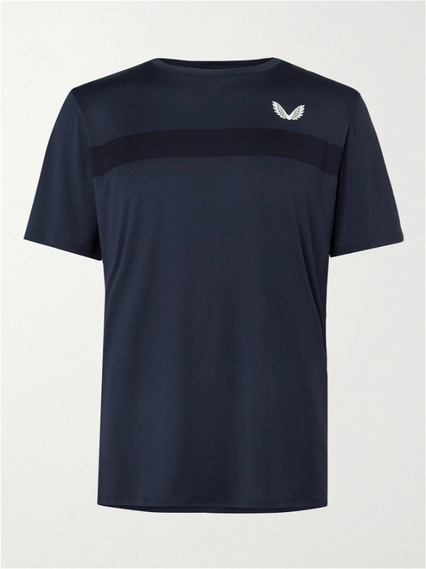 Photo: CASTORE - Carnaby Logo-Print Stretch-Jersey T-Shirt - Blue