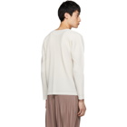 Homme Plisse Issey Miyake Off-White A-POC Inside Pleated Long Sleeve T-Shirt
