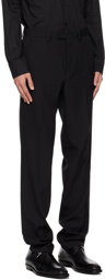 Dries Van Noten Black Creased Trousers