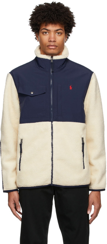 Photo: Polo Ralph Lauren Navy Bonded Hi Pile Jacket