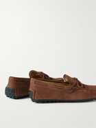 Tod's - City Gommino Full-Grain Nubuck Driving Shoes - Brown