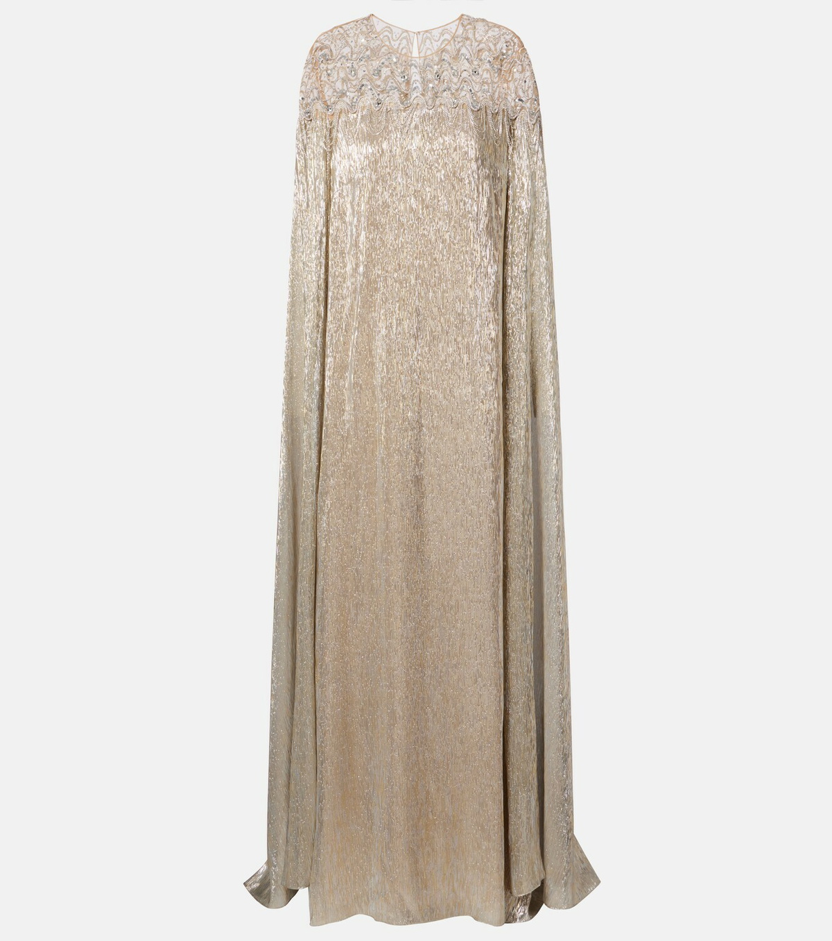 Oscar de la Renta Embellished silk gown