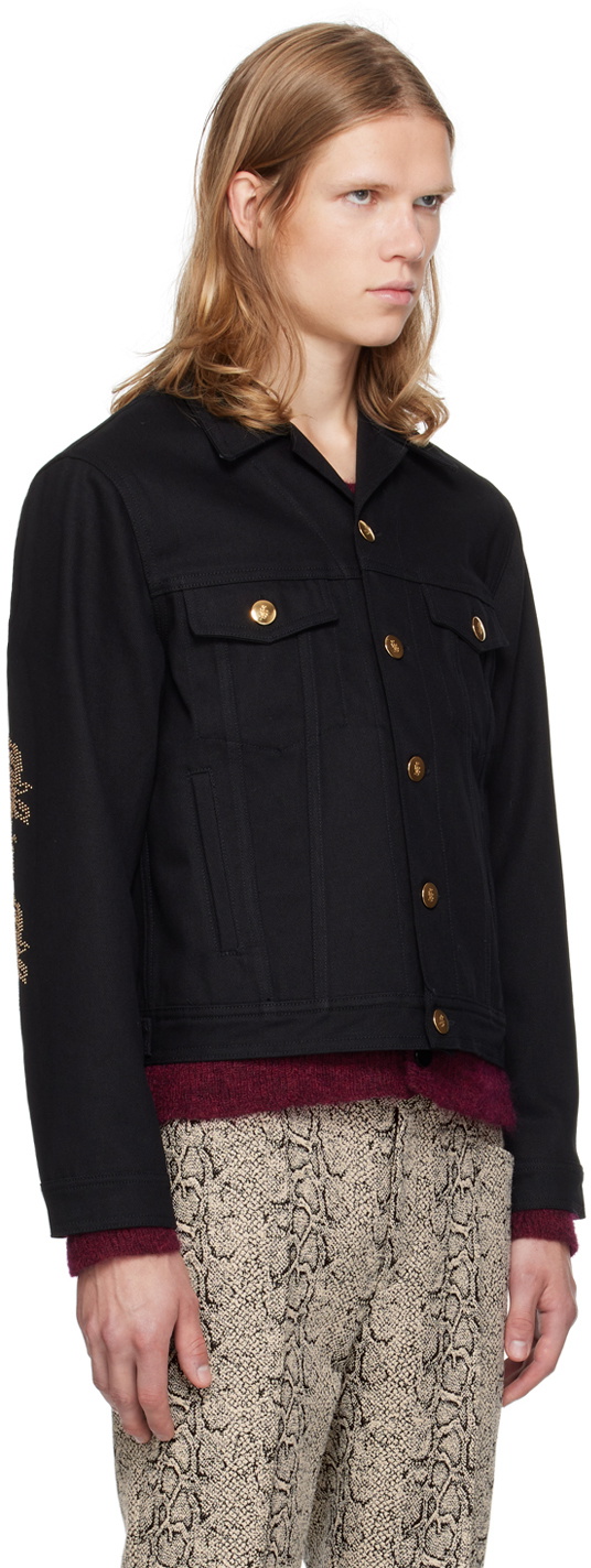 Ernest W. Baker Black Studded Denim Jacket