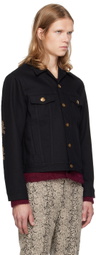 Ernest W. Baker Black Studded Denim Jacket