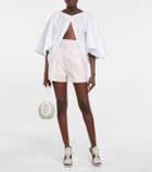 Alaïa Cotton and silk high-rise shorts