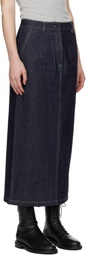 CO Navy Pencil Denim Midi Skirt
