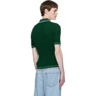 Casablanca Green Mock Mini Crochet Polo