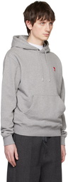 AMI Paris Gray Ami De Cœur Hoodie