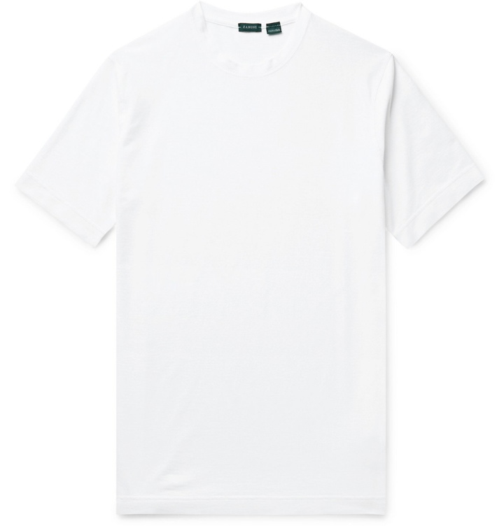 Photo: Incotex - Ice Cotton-Jersey T-Shirt - Neutrals