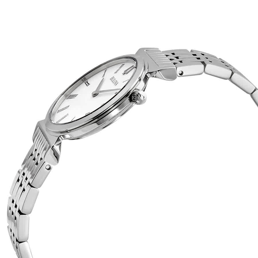 Bulova Regatta Quartz White Dial Ladies Watch 96L275