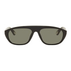 Ann Demeulemeester Black Linda Farrow Edition Oval Sunglasses