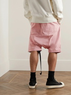 DRKSHDW by Rick Owens - Pods Straight-Leg Cotton-Ripstop Drawstring Shorts - Pink