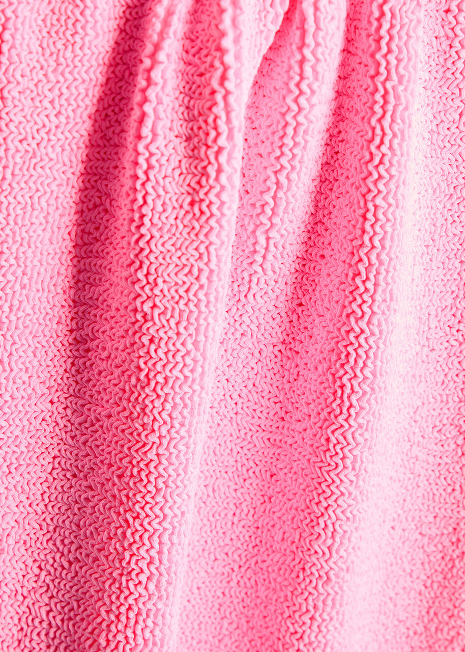 Hunza G - Seersucker Tank Dress, Pink, One Size, Elasticated, Scoop-Neck, Hand Wash, Hunza Dress