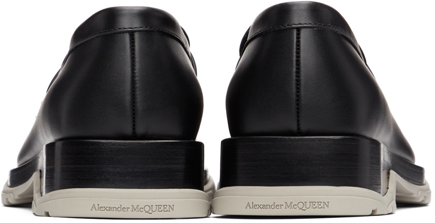 Alexander McQueen Black & Grey Swilly Loafers Alexander McQueen display picture 3