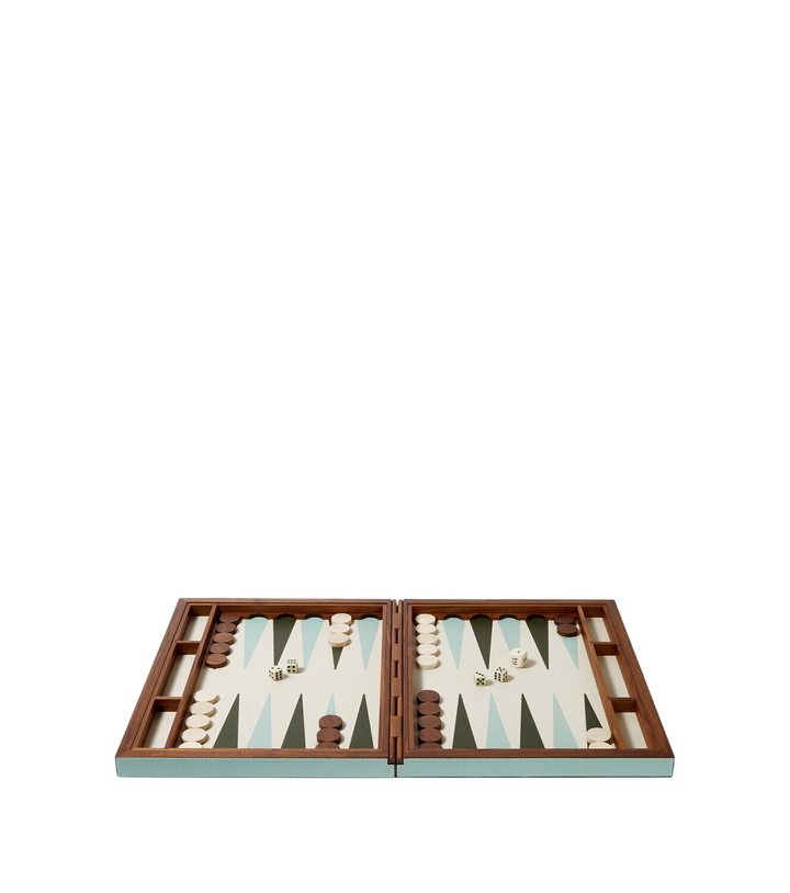 Photo: Giobagnara Leather and wooden backgammon set