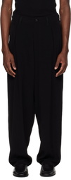 YOHJI YAMAMOTO Black TA Tuxedo 1 Tuck Trousers