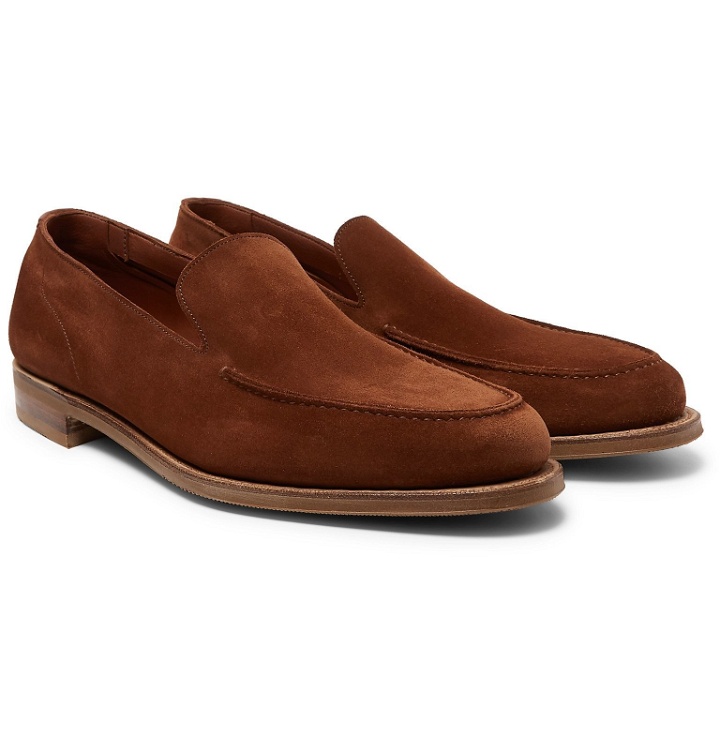 Photo: Edward Green - Islington Suede Loafers - Brown