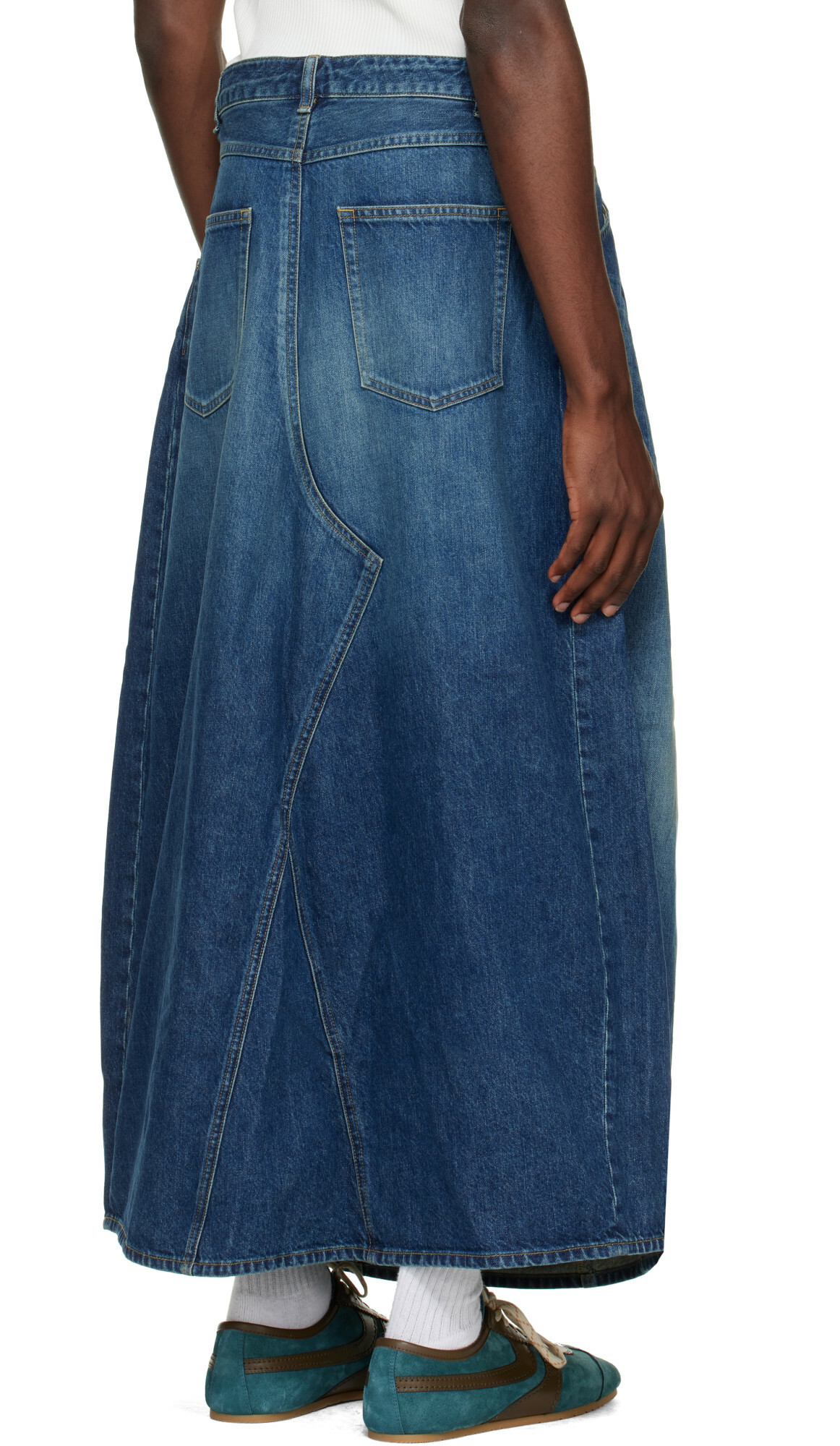 NEEDLES Navy H.D. Skirt