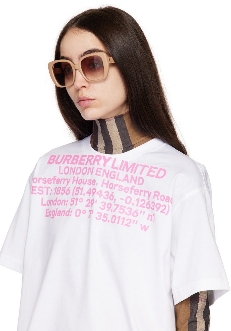 Burberry Tan Oversized Square Sunglasses Burberry
