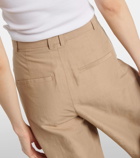 Vince High-rise cotton-blend wide-leg pants