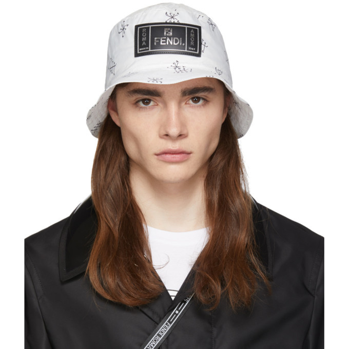 Photo: Fendi Packable White Amor Roma Fendi Fiend Bucket Hat