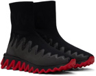 Christian Louboutin Black Sharky Sock Sneakers