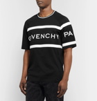 Givenchy - Slim-Fit Logo-Embroidered Striped Cotton-Jersey T-Shirt - Black
