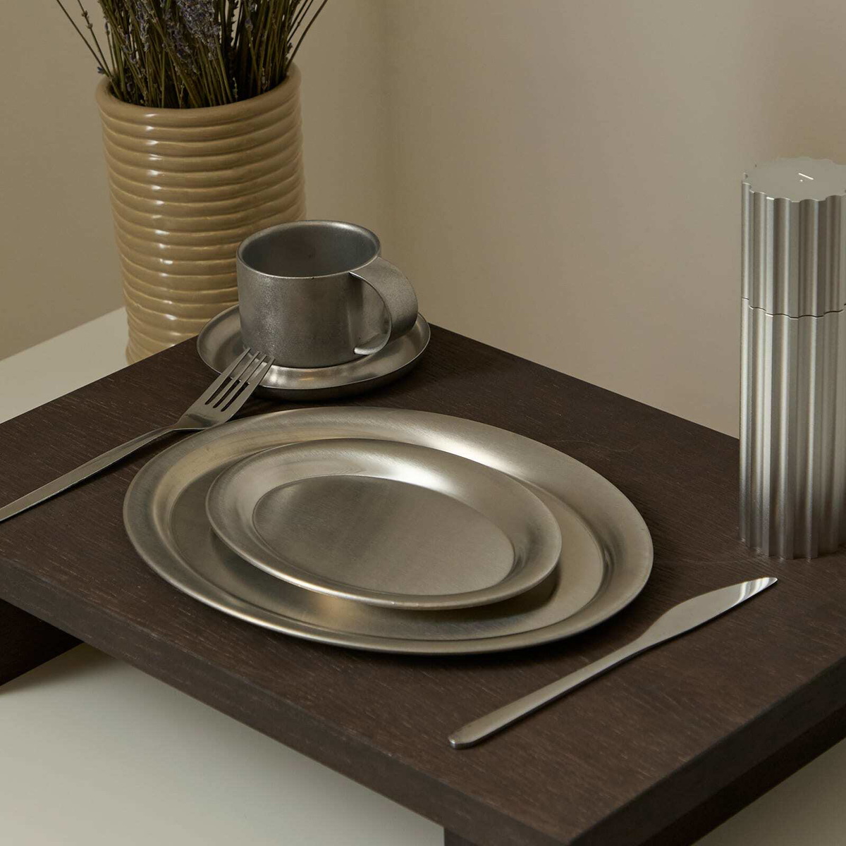Service Projects Service Tray Set in Stainless Steel 