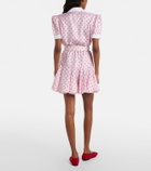 Rodarte Printed silk twill minidress