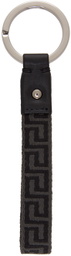 Versace Black & Grey Greca Keychain