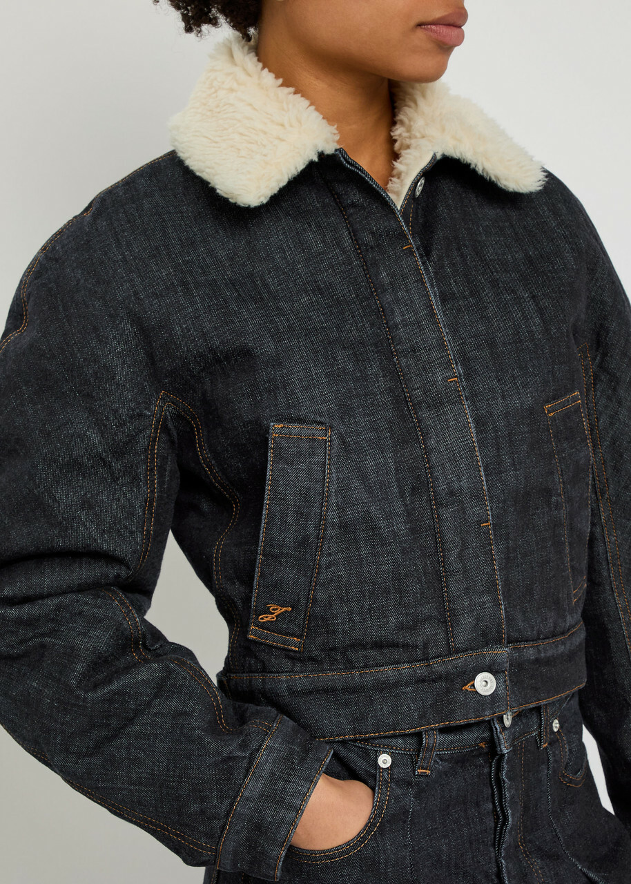 Jacquemus Le Bomber De De-nîmes Denim Jacket Navy