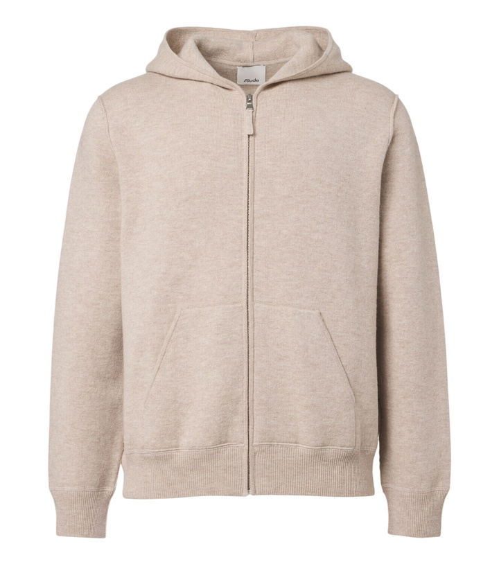 Photo: Allude Knitted wool and cashmere zip-up hoodie